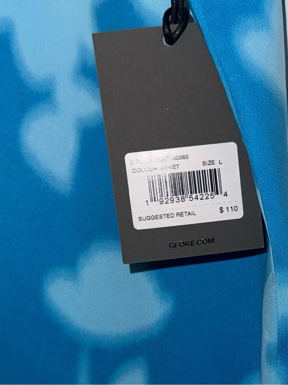 G/FORE NWT Blur Floral Tech Jersey Polo in Venetian Blue